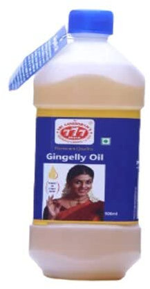 Kajal 777 Gingelly Sesam Öl kaltgepresst für Kochen, Massage, Ayurveda, Haut- und Haarpflege (1000 ML)