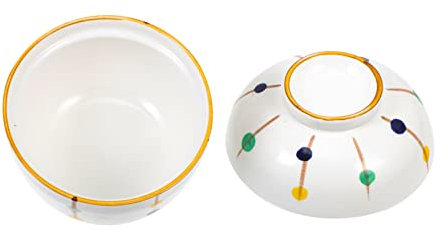 Stew Pot Glass Simmer Pot Glass Soup Bowls Glass Sugar Bowl with Lid Soup Tureen with Lid Ceramic Stew Pot with Lid Food Serving Bowl Ceramics Blue Kitchen Supply Kitchen Stew Pot ( Color : White , Si