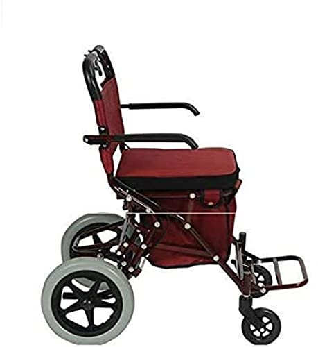 ZITTRO Einkaufswagen, Leichter, Faltbarer, tragbarer Wagen aus Aluminiumlegierung, 4-Rad-Einkaufswagen, Gehhilfe für ältere Menschen mit Doppelbremse elegant