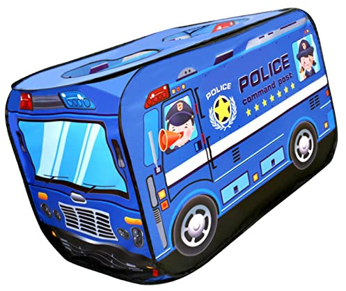 predolo Kinderzelt Spielhaus für den und Abenteuer im Freien, Polizei Auto, 114x73x73cm