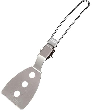 Klappbarer Edelstahl Kochschaufel für Küche und Steak, Silber