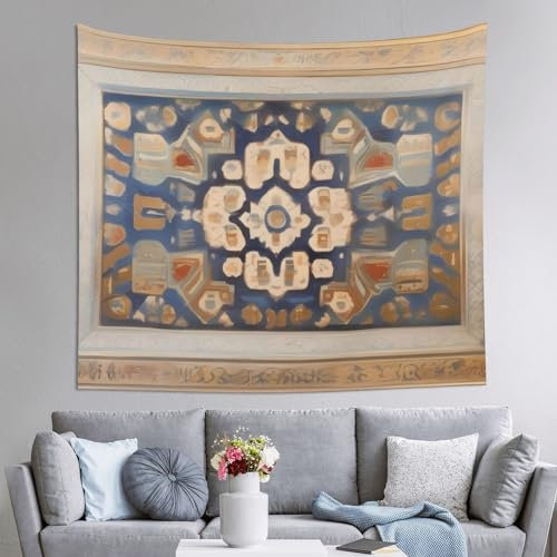 YYHWHJDE Antike orientalische Kunstdrucke, strapazierfähiger Wandteppich: 152,4 x 129,5 cm, geeignet für Wandbehang, Schlafsaal, Wanddekoration