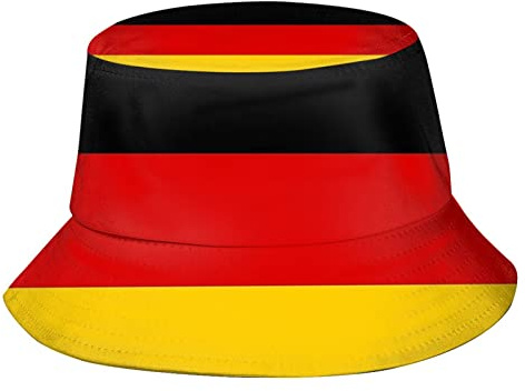 Lohtwgg Fischerhut mit Deutschland-Flagge, Sommer, Reisen, Strand, Sonnenhut, Unisex, deutsche Flagge, Outdoor-Kappe