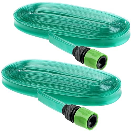 Royal Gardineer Gartenschlauch-Regner: 2er-Set Schlauch-Regner zur Garten-Bewässerung, flach, 7,5 m (Gartenschlauch Löcher Bewässerung, Sprühschlauch Bewässerung, Gewächshaus)
