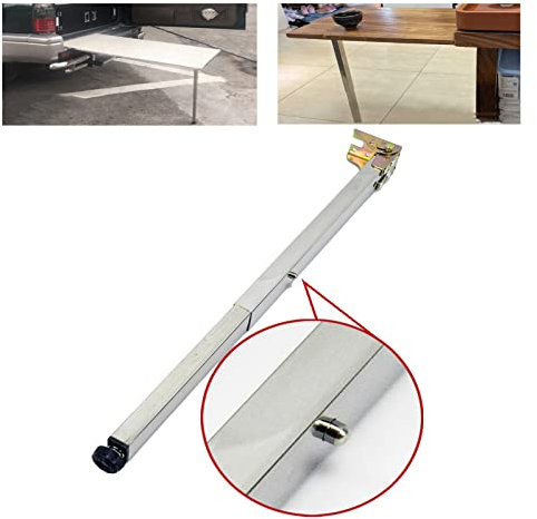 DUDUQZC Möbelbeine, 1 Stück verstellbare Edelstahl-Möbelbeine, Teleskop-Klappbar-Schreibtischbeine, DIY-Möbel-Tischbeine, für Schrank, mit Schrauben (Größe: 140 cm)