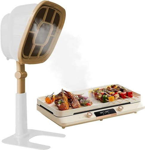 Mini Tabletop Range Hood, Adjustable Mini Range Hood, Suitable for Kitchen, Home, Barbecue, Hot Pot (One Color A)