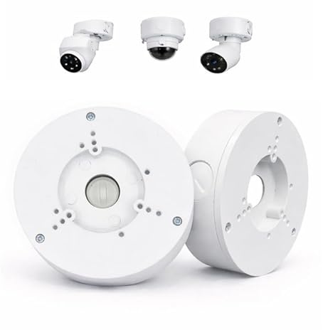 CCTV Universal Plastic Plate + Plastic Junction Box Bracket White Pack 2