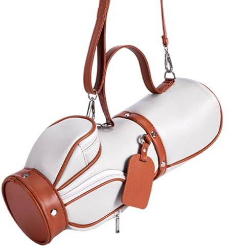 Leder-Golftasche, Golftasche für Damen – Golfballhalter, Golftasche, niedliche Golf-Tee-Tasche, Tasche, Golfzubehör, leichte Golftasche, Golfzubehör, kleine Golftasche, Golfballhalter, Damen-Umhängebr