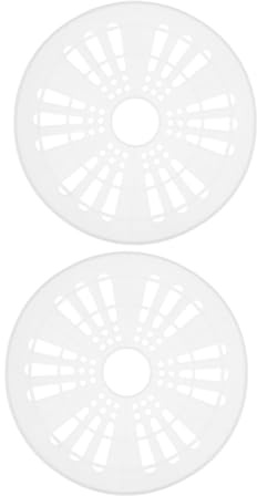 2pcs White Plastic Clothes Pressing Pad for Washer Spin Cover | 23.5cm Size, Appliance Accessory for Common Brands and Models, Compact Replacement Part
