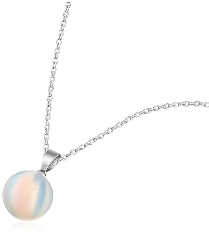jojofuny Mondsteinhalskettenanhänger Für Damen Steinhalskette Mit Charm Retro-halskette Aus Mondstein Ästhetische Damen-halskette Statement-schmuck Für Schlüsselbein