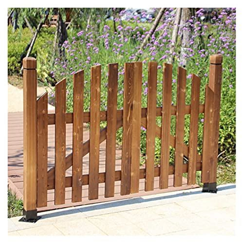 Portails extérieurs Vintage en Bois carbonisé pour Jardin Clôture en Bois autoportante pour Maison et Cour intérieure Taille Personnalisable (Couleur : Marron Taille : 70x80cm) (Brun 120x80cm)