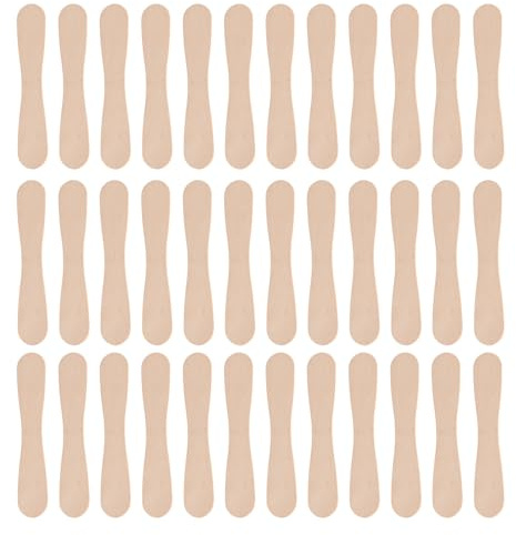 Cabilock Holzeislöffel 50 Stück Holz Löffel Klein Für Eiscreme Dessertlöffel Aus Naturholz 9.40 X 1.60 cm Glatt Und Gerade Für Verkostungen Proben Und Küche