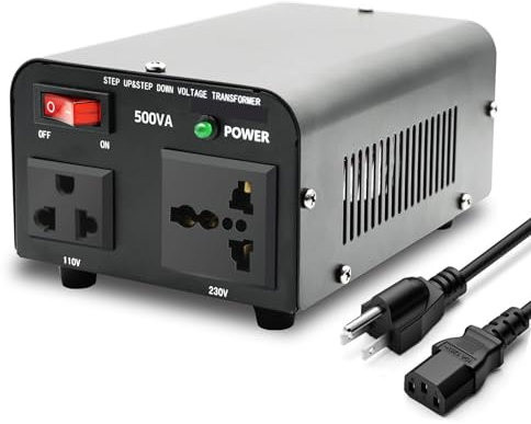 HTDRE Transformador de Potencia de 220 V a 110 V, Transformador Elevador de 110 V a 220 V, convertidor de Voltaje de 500 W, Transformador doméstico