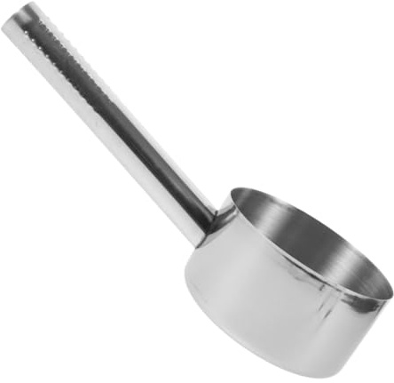 HEALLILY Louche à eau épaisse en acier inoxydable avec fond plat de capacité et longue poignée pour le bain et la cuisine, cuillère à eau réutilisable pour la cuisine et les tâches ménagères