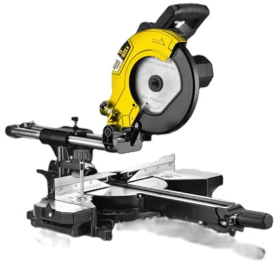 FEMI JOB LINE FM-TR1025B - Ingletadora Telescópica 2000W - Disco 255mm - Puntero Láser - Compacta y Portátil 14.5Kg - Mesa Giratoria Precisión - Gran Capacidad Corte Madera y Aluminio