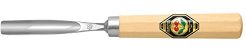Kirschen 3217008 Ciseaux de sculpteurs avec manche Coupe 8 courbé, Beige/argent, 8 mm
