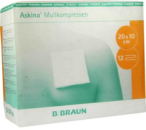 ASKINA Mullkompressen 10x20 cm unsteril 12fach 100 St