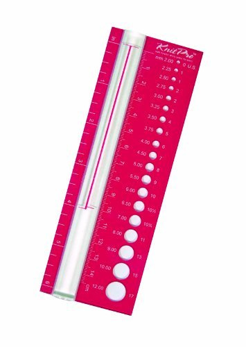 KnitPro 2 X 10701 Nadelgrößenschablone mit Lupe