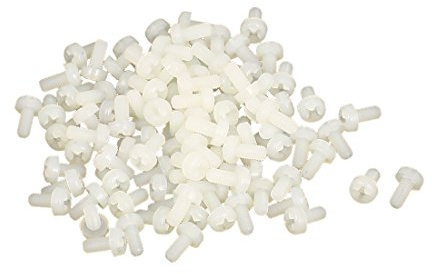 sourcing map 100Stk M3x 6mm Nylon Kreuzschlitz Rund-Kopf Maschine Schrauben Bolzen DE de | Maschinenschraube