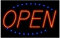 Vevendo LED Leucht-Schild OPEN Leuchtreklame geöffnet/open - Werbung, annimierte Reklame, Stopper, rot/blau