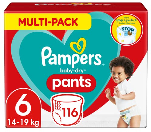Pampers Baby Dry Pants Größe 6 Extra Large 15+kg MonatsBox, 116 Stück