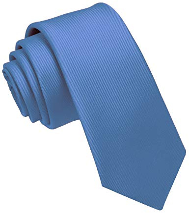 JEMYGINS Herren-Krawatte, 6 cm, schmal, extra Silm, mehrere Farben erhältlich, aus Seide, inklusive Box, hellblau, slim