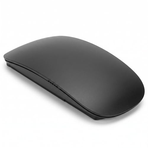 Topiky Ratones inalámbricos, TM-823 Alta sensibilidad 1200DPI 2.4GHz Mouse táctil inalámbrico Posicionamiento preciso con Receptor USB, para Laptop Note/PC Computer(Negro)