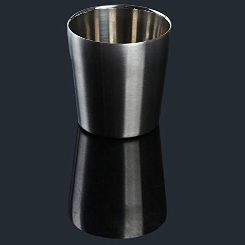 Edelstahlsaft Bierbecher Eiskaltwasserbecher Nordic Style Langlebige stapelbare Pintbecher Saftbecher Kaffeetasse Trinkbecher, A Silber