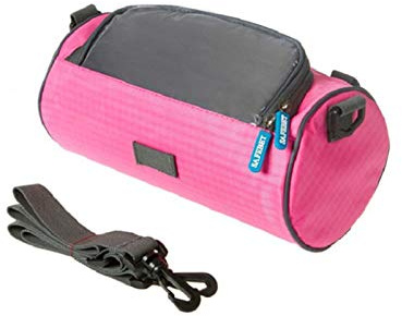 Fahrrad Lenkertasche, Asudaro Wasserdicht Vorne Fahrrad Tasche Mountainbike Tasche Lenker Fahrradtasche mit Transparentem Touchscreen und Schultergurt für Rennräder Mountainbikes Motorräder,Rosa