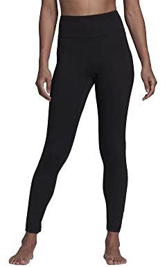 adidas Damen Yoga Essentials High-Waisted Leggings, Black, L