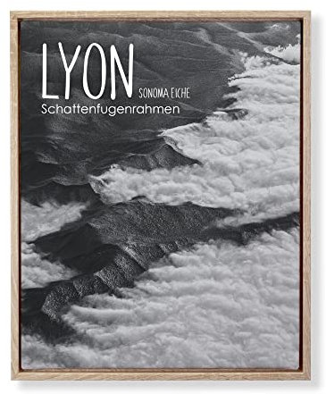 BIRAPA Lyon Keilrahmen für Canvas 50x70 cm in Sonoma Eiche, Rahmen für Leinwände, Leerrahmen für Leinwand, Schattenfugenrahmen für Keilrahmen, Leinwand Rahmen