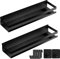 Kallrra Lot de 2 Etagere Douche sans Percage, Douche Etagere Salle de Bain Noir Étagère Douche Acier Inoxydable Etageres Douche Murale 30CM