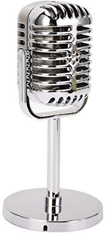 Accesorio de Micrófono de Estilo Retro Clásico, Modelo de Micrófono Retro Vintage, Decoración de Accesorio de Micrófono de Estilo Retro Clásico, para Decoración de Fiesta de Bar,