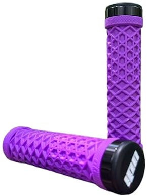 Fahrradgriffe FahrradlenkergriffeAnti-Rutsch-Stoßdämpfung MTB-Doppelverschlussring for Retro-Faltradgriff MTB Griffe (Color : Purple)