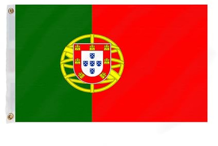 Flagmax Durable Portugal National Flag With Eyelets - 5ft x 3ft (150cm x 90cm) Portuguese Banner for Indoor and Outdoor Use - Premium for Homes, Offices, and Events