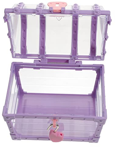 Alipis Junge Mädchen Schatztruhe Für Spielzeug Und Schmuck Mittelgroße Transparente Piraten Box Mit Schloss Robuste Aufbewahrungsbox Für Piraten Mottopartys Und Sammlerstücke Praktische k