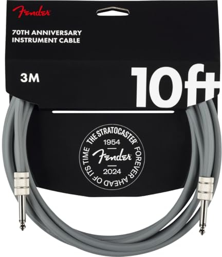 Fender 10' Anniversary Instrument Cable, Gray, 10'