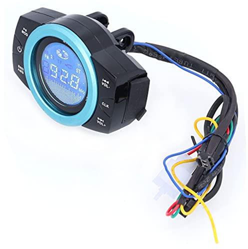 aqxreight Motocicletta Amplificatore di MP3 Lettore Musicale 87,5‑108 MHz Portachiavi Remoti Stereo Universale per Moto