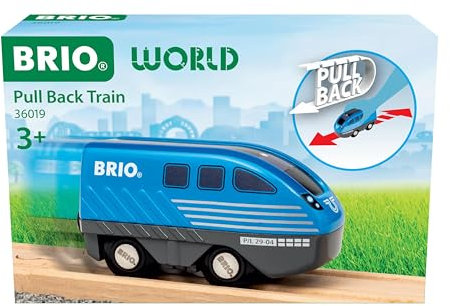 BRIO World – 36019 Lok mit Rückziehmotor | Spielzeugzug für Kinder ab 3 Jahren