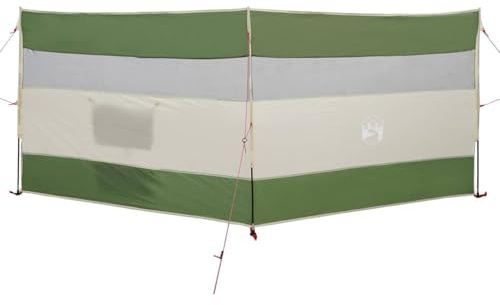 vidaXL Camping-Windschutz Grün 340x130 cm Wasserdicht, Windschutz für Camping, Wohnwagen Windschutz, Zelt Windschutz, Windschutz für Wohnwagen
