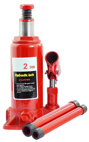 Cric Voiture, Cric bouteille hydraulique soudé de 2 tonnes, outil for réparation de voiture, camionnette, camping-car,pour voitures, SUV et berlines