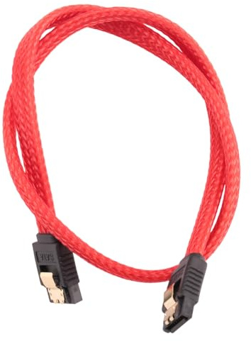 Asyduey 50cm 3.0 III Sata3 7Pin Cable de Datos Cables Ssd 6Gb/S Cable de Datos de Disco Duro HDD con de Nylon Versión Superior (Rojo)