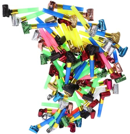 SUPVOX 100piezas Matracas Fiestas Cumpleaños Unidades Silbatos Para Matracas Accesorios Fiesta