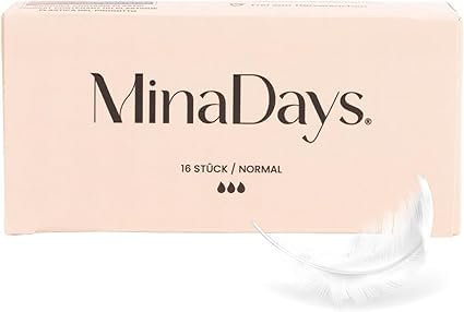MinaDays® Tampons mit organischem Patented Relief Complex – unterstützt bei Periodenkrämpfen & steigert Wohlbefinden – Made in Germany & zertifiziert (Normal, 16 Stück)