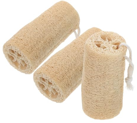 Anneome Brosse De Nettoyage Loofah Corps 3 Pièces Taille Compacte Exfoliante Naturelle Polyvalente Pour Femmes Usage Bain Et Bain