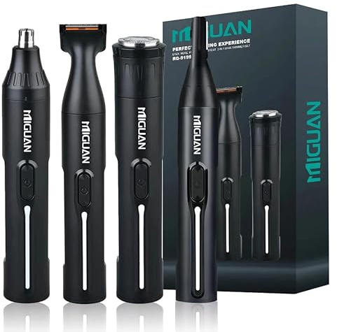 4 in 1 Uomini Grooming Kit USB Ricaricabile Naso & Orecchie Trimmer Barba & Sopracciglio Rasoio Uomini Cura Personale Strumenti Grooming Set per gli Uomini