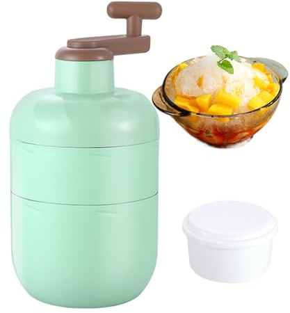 Dtaigou Tritaghiaccio - Macchina Manuale A Manovella,Macchina Portatile Per Ghiaccio In Acciaio Inossidabile,Per Casa Cucina Picnic All'aperto Cocktail E Granite