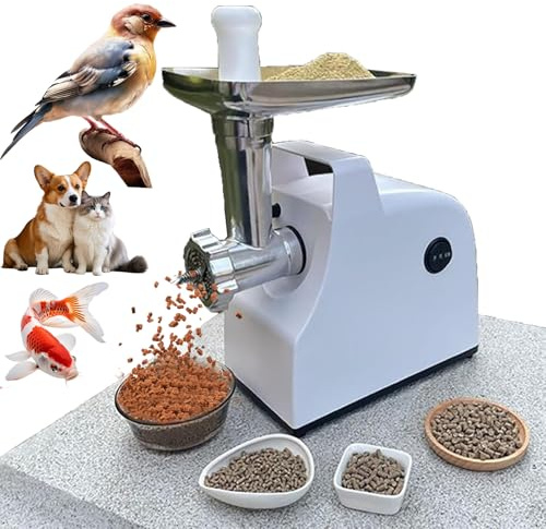 Macchina Elettrica Per Pellet Di Mangime Per Animali, Macchina Per La Produzione Di Pellet Per Esche Da Pesca E Mangimi Per Uccelli Da 500 W Con Piastre Da 2,5/5,0/7,5 Mm, Macchina Per Pellet