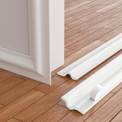 Paraspifferi per finestre, 6 m Guarnizioni Autoadesive a forma di T, paraspifferi isolamento insonorizzante, per finestre e porte, bianco