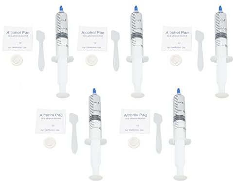 Pongnas Pasta Térmica de Metal Segura de 5 Piezas con Fuerte Adherencia para CPU GPU e Impresoras – Conductividad de 3,2 W/m.k (20 ml, 1,06 oz)